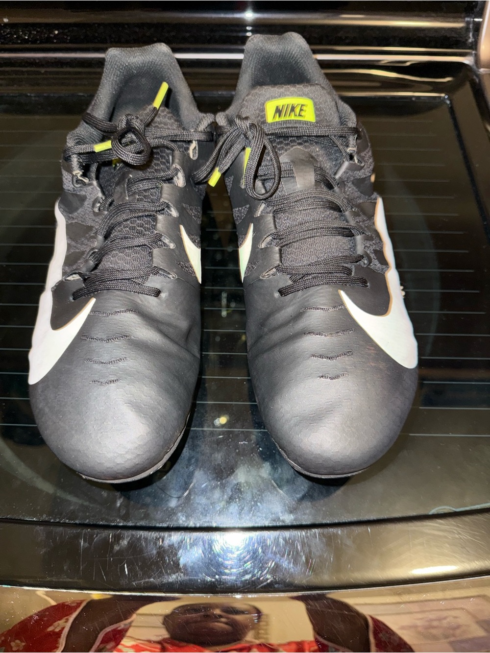 Men’s Nike zoom rival sprint track and field spikes. White volt  Size 13